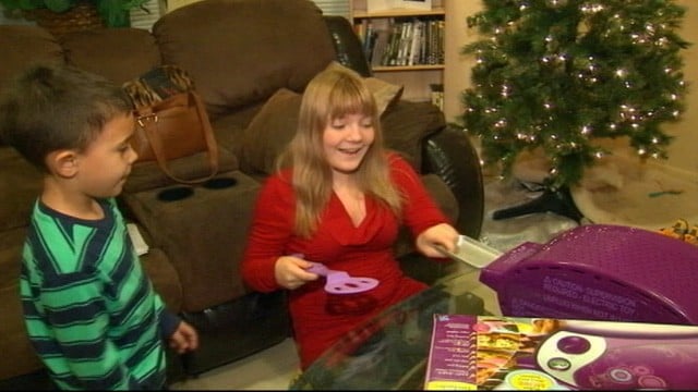 picture of girl and boy with Easy-Bake oven